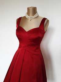 Sukienka walentynkowa czerwona walentynki elegancka na randkę prezent