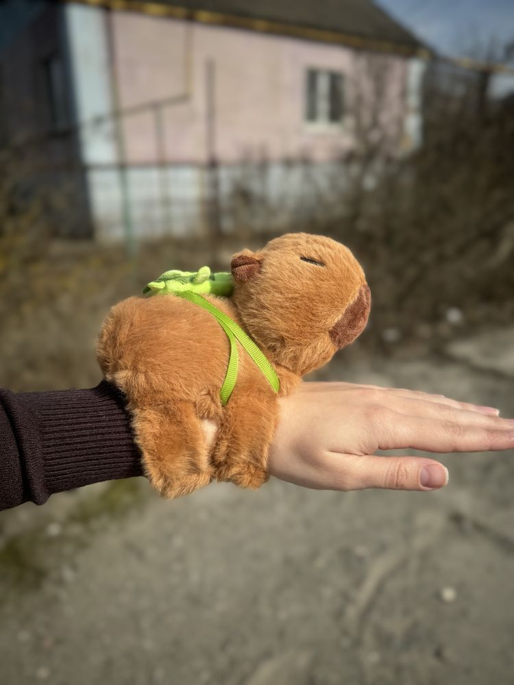 М’яка іграшка браслет Капібара з черепашкою, Капибара с черепахой
