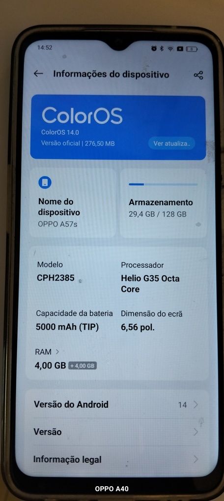 Telemóvel OPPO A57s