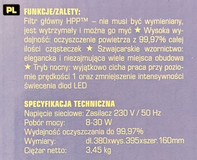 Oczyszczacz powietrza STYLIES Pegasus