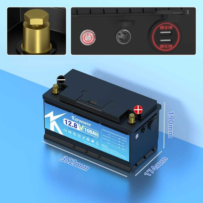 Акумулятор для ДБЖ Kepworth LiFePO4 12V/100AH (В наявності Київ)