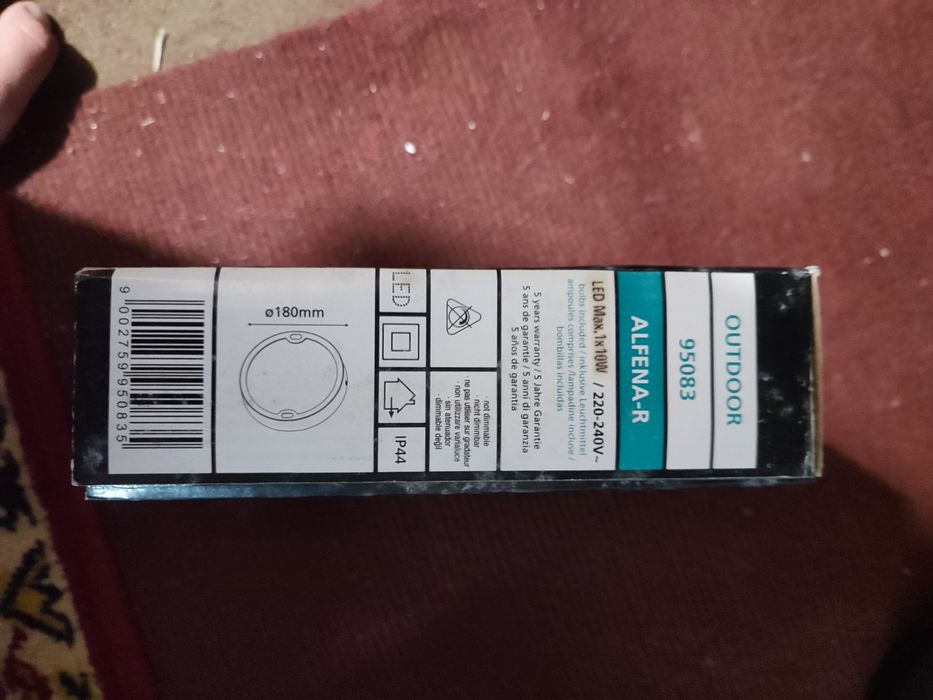 Plafon okrągły Eglo 18cm bezbarwny, biały