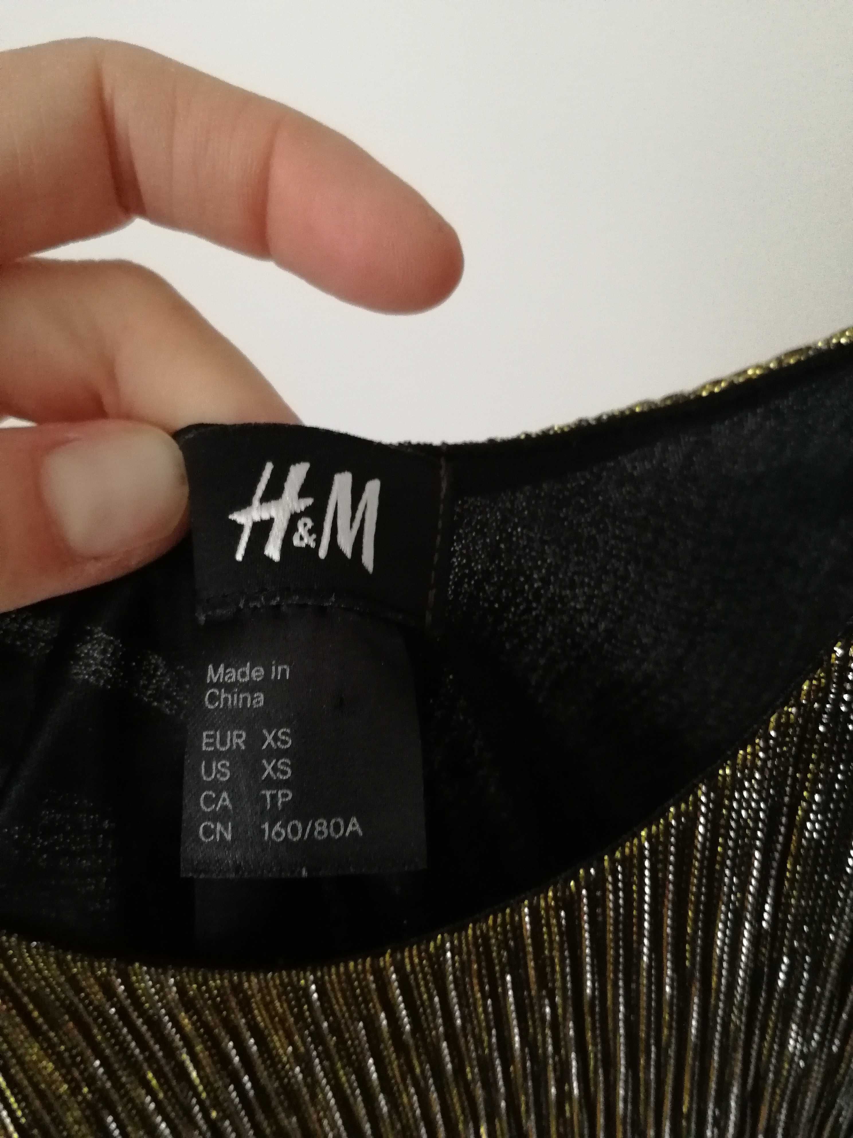 Blyszcąca sukienka H&M rozm XS