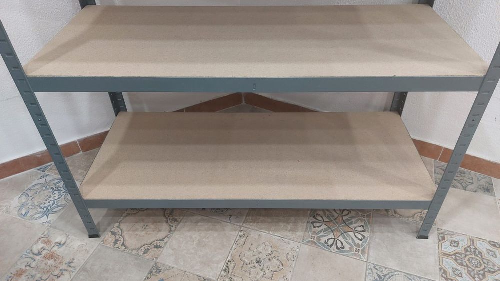Estante Metálica Spaceo Cinza 196x120x50cm 300kg