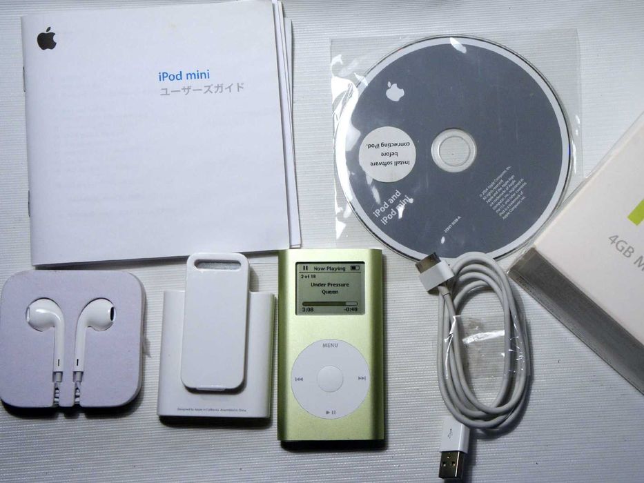Apple Ipod Mini A1051 4GB Green kit коробка, документи, чохол.