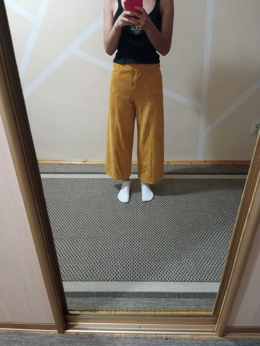 Штани, штани-спідниця, штани вельветові, штани фіолетові