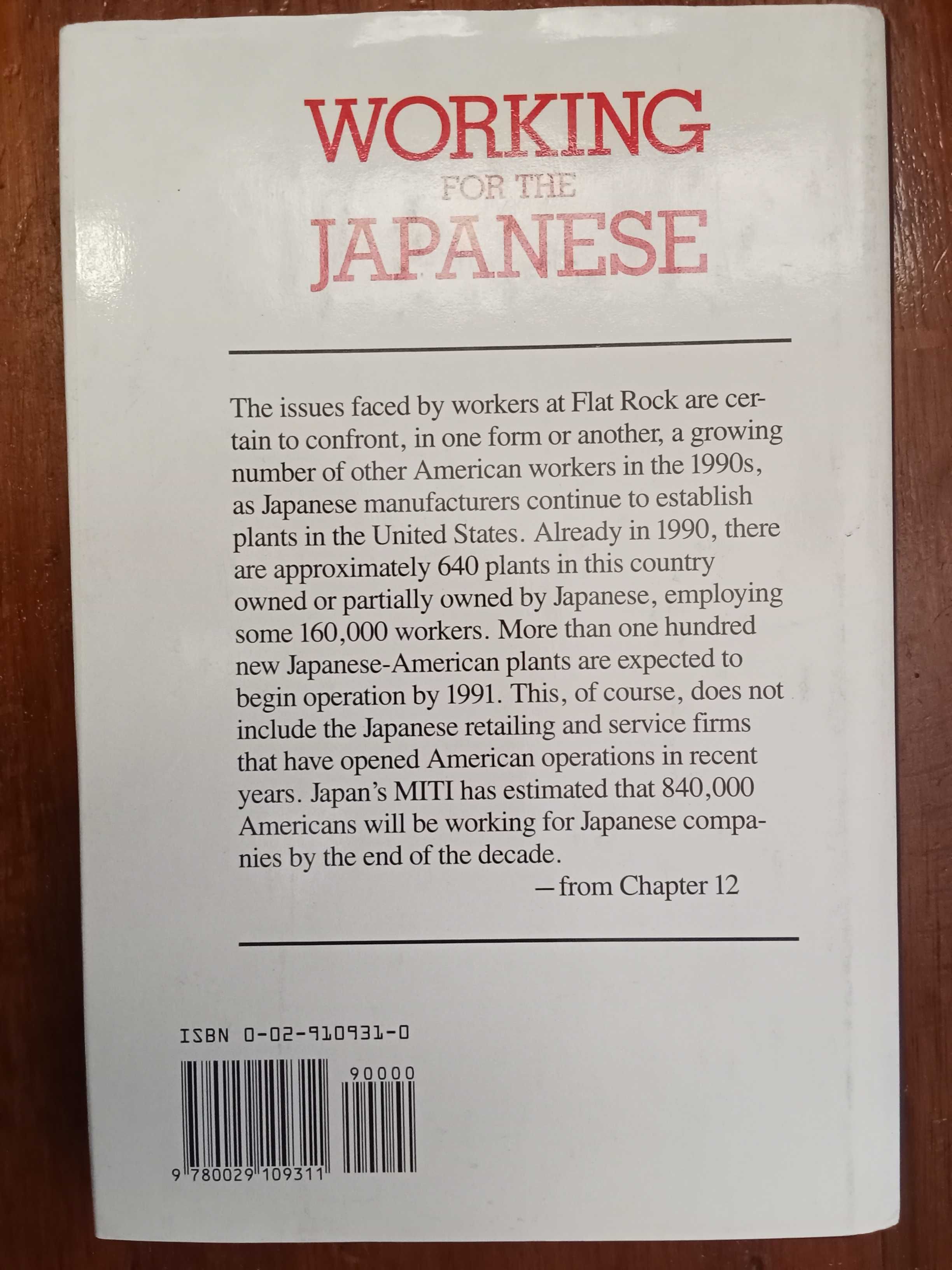 Joseph J. Fucini e Suzy Fucini - Working for the Japanese