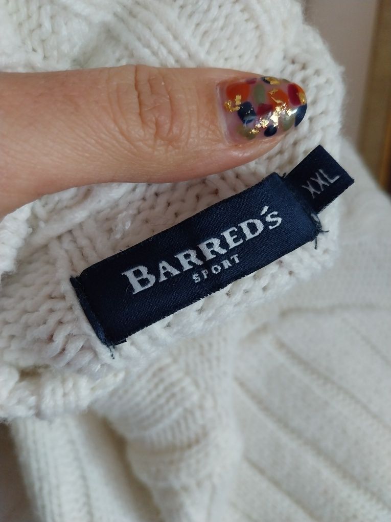 Cardigan cor branco pérola | Barred's | malha quente inverno | XXL