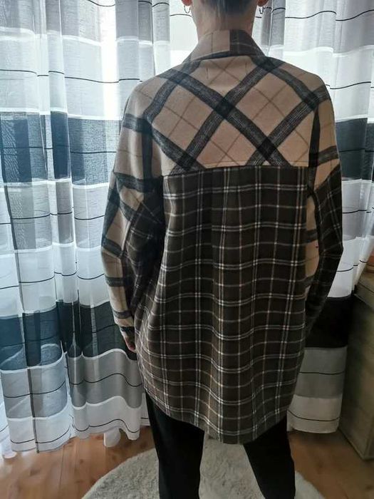 Kurtka bershka marynarka koszulowa rozpinana brązy roz. S