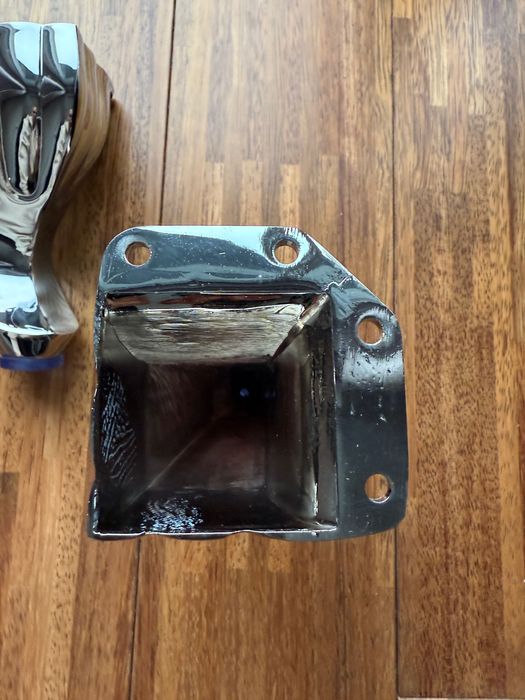 4 NÓŻKI Meblowe 140 mm Metalowe do Mebli Retro Chrom Połysk