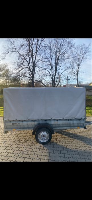 Przyczepka lekka DMC 750 kg platforma - wywrotka zarejestrowana