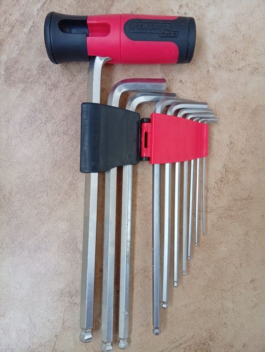 Набір ударних доліт Pawerfix, кутові ключі, Інспекційне дзеркало