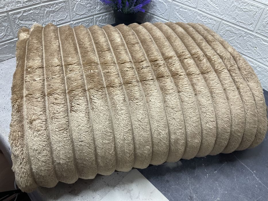 Плед шарпей 200/230см  3.5см смужка. Подарункова сумка!