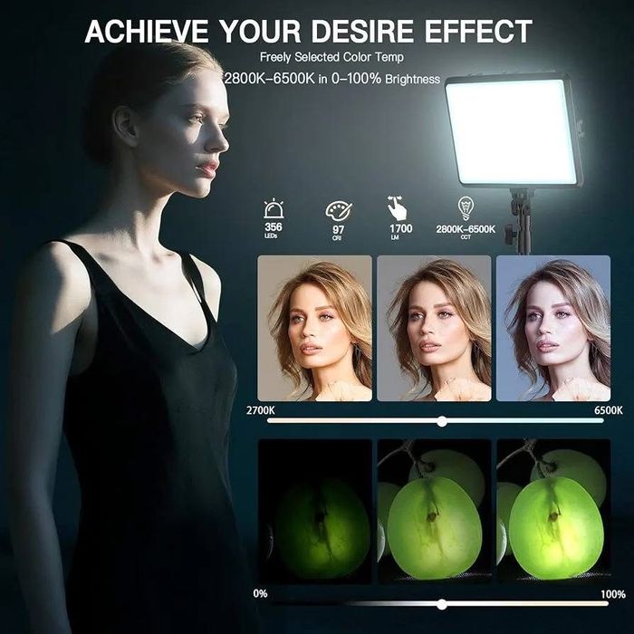 zestaw dwóch lamp wideo LED,