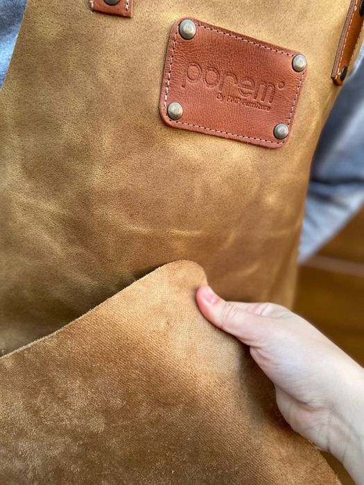 Шкіряний фартух для бармена, кухаря, офіціанта, бариста