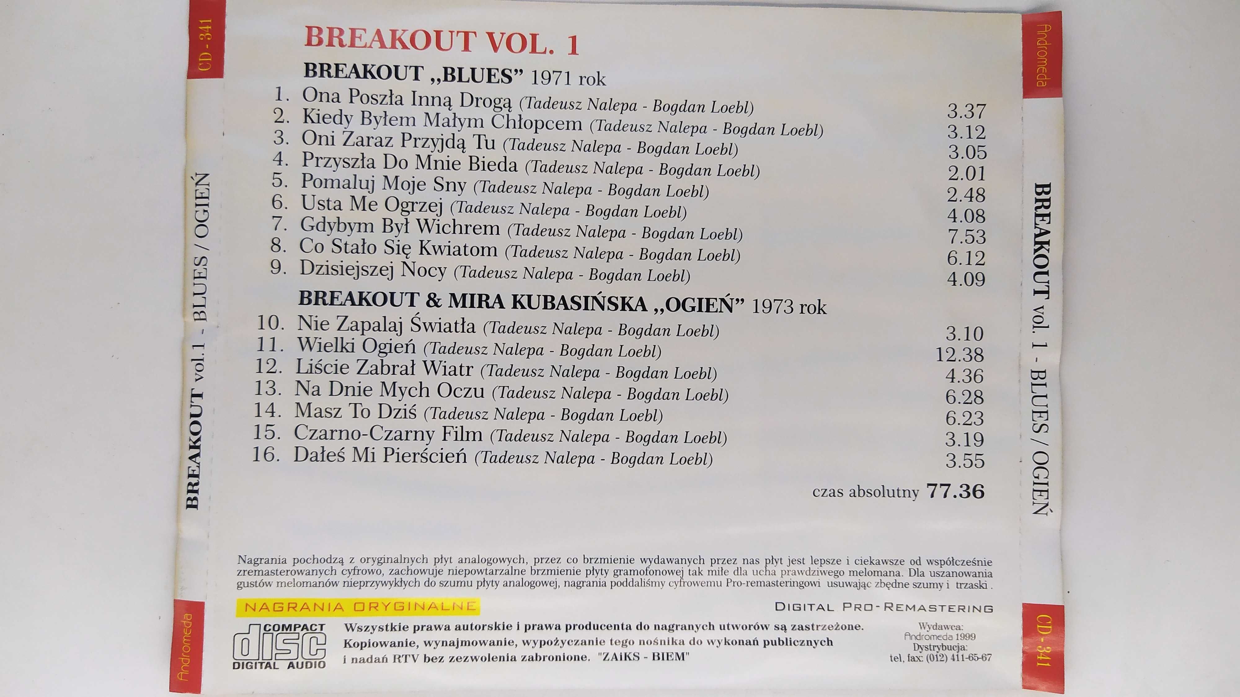 Tadeusz Nalepa BREAKOUT vol 1 Blues Ogień CD
