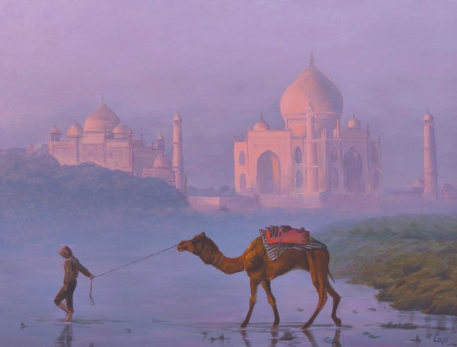 Картина східний пейзаж олійними фарбами на полотні