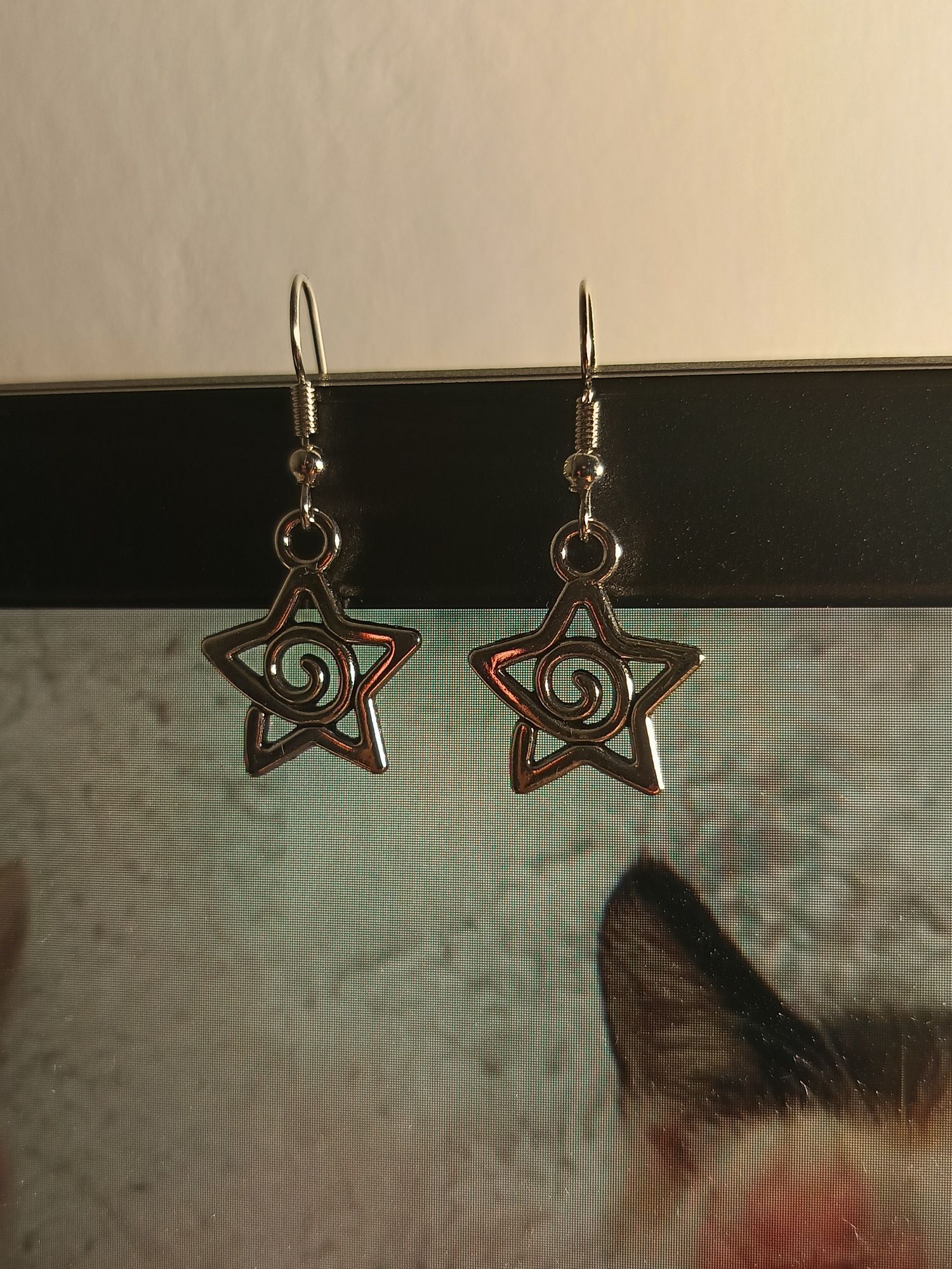 kolczyki gwiazdki swirl whimsigoth fairycore star alternative