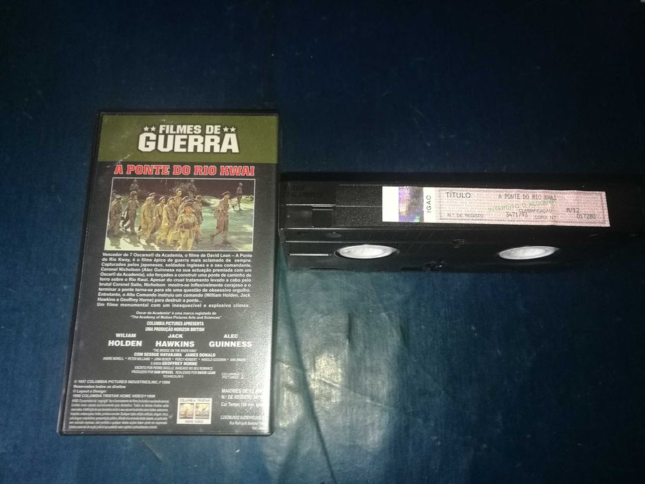 A PONTE DO RIO KWAI - FILMES DE GUERRA VHS (legendagem em Português)