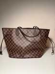 Torebka LV Louis Vuitton Neverfull MM Damier Ebene skóra + płótno