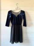 Krótka granatowa sukienka z weluru h&m xs alternatywka goth grunge