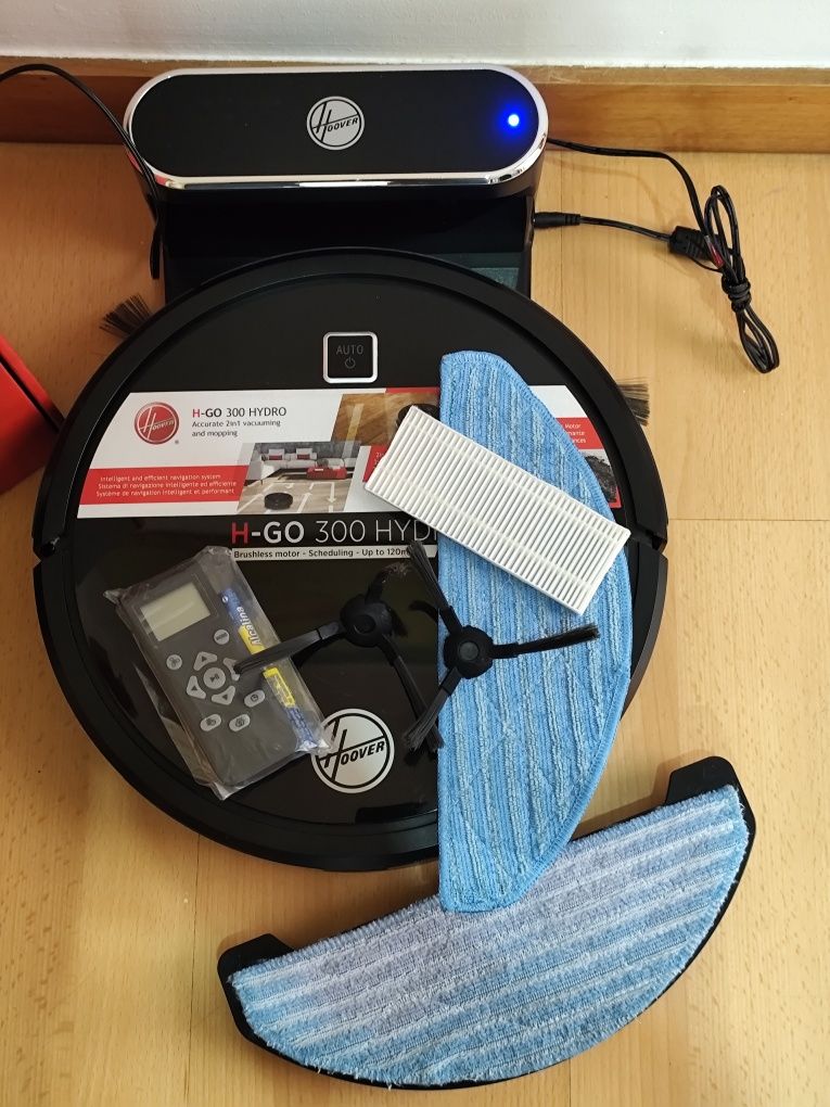 Aspirador Robô Hoover H-Go 300 Hydro Com Mopa