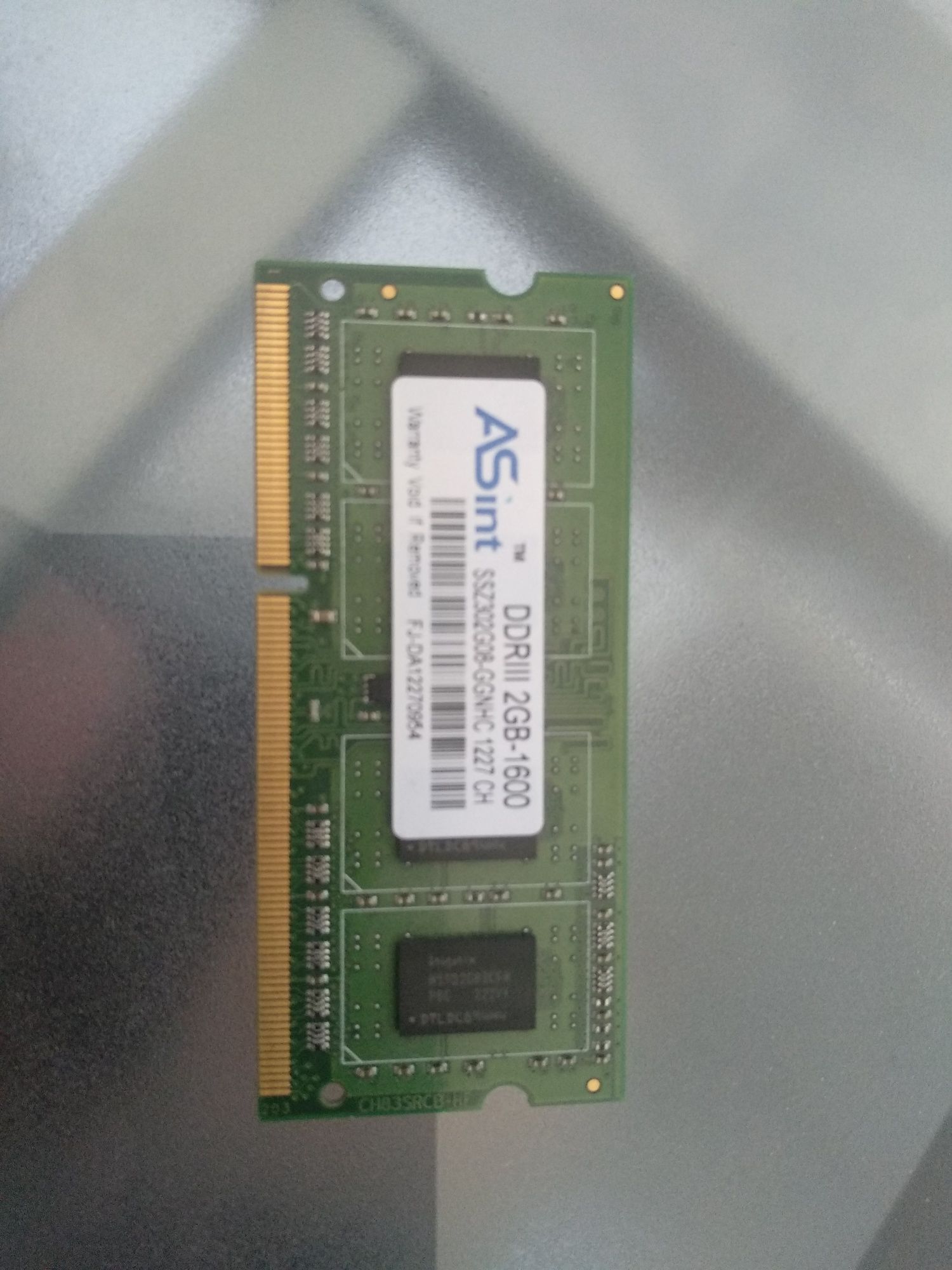 Memória SODIMM Asint SSZ302G08-GGNHC - 2GB (1x2GB) 1600Mhz PC3-12800S