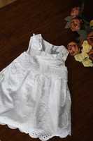 Sukienka biała boho koronkowa do sesji foto chrzest