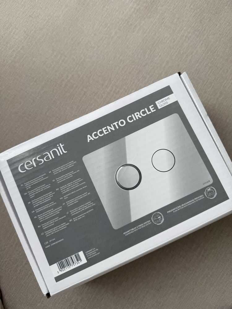 Przycisk spłukujący cersanit accento circle chrom gloss