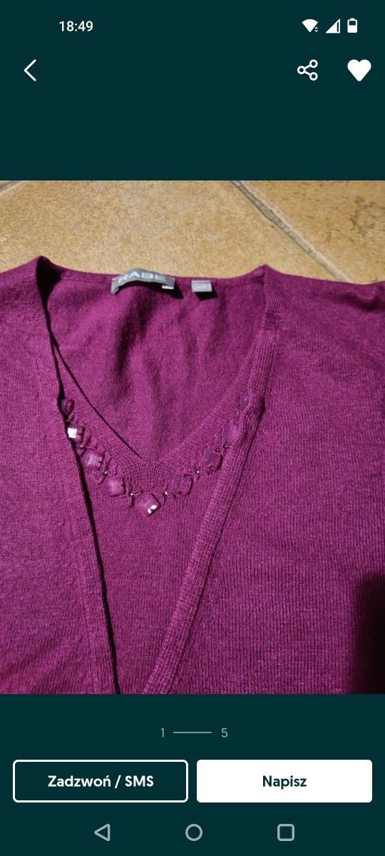 Sweterek fioletowy