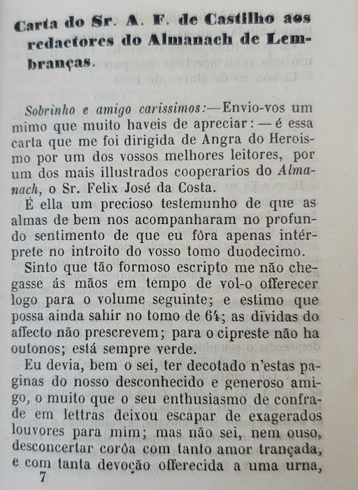 Livro Almanach de Lembranças Luso-Brasileiro - RARO - 1864