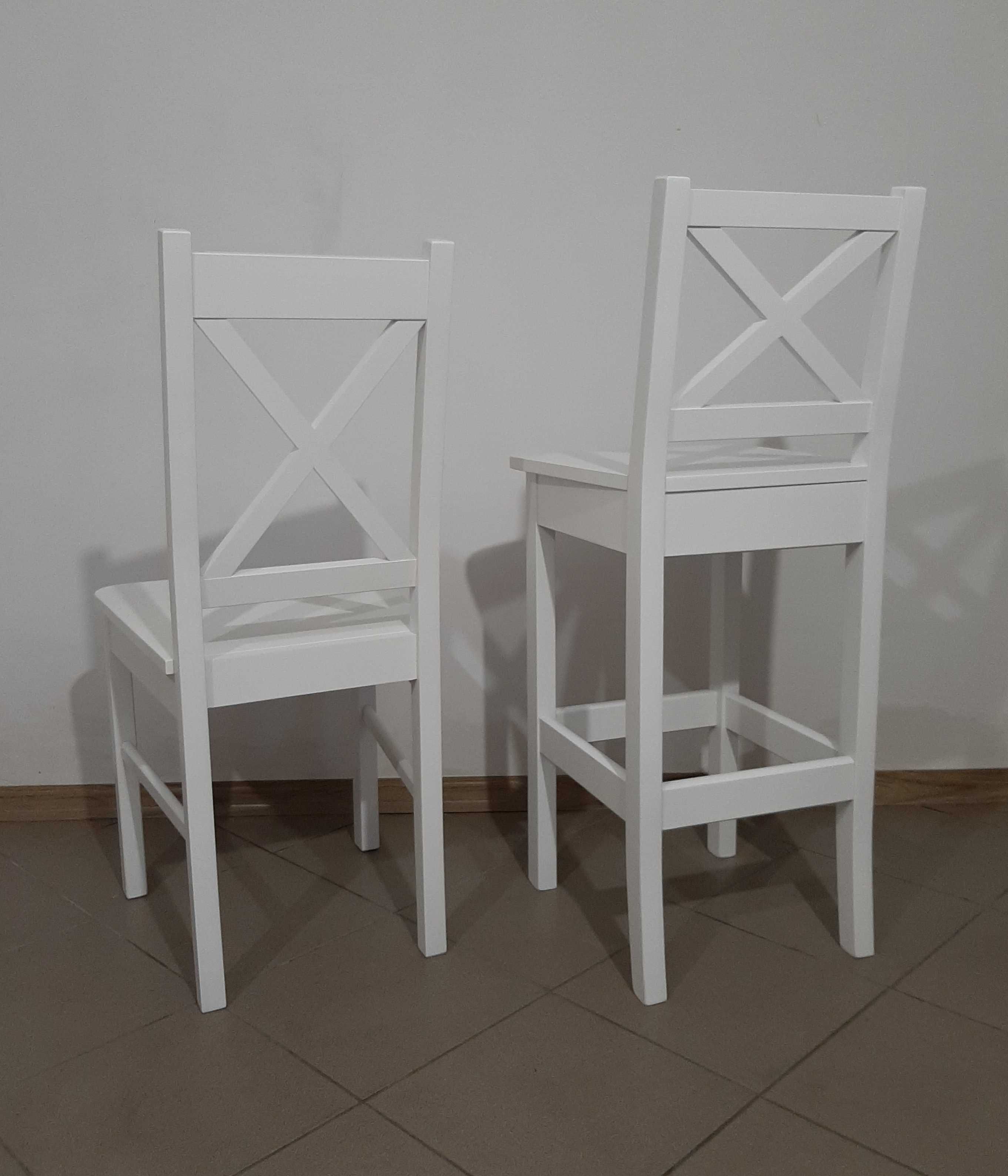 Krzesło oparcie x białe drewniane do jadalni bukowe krzesła kuchenne