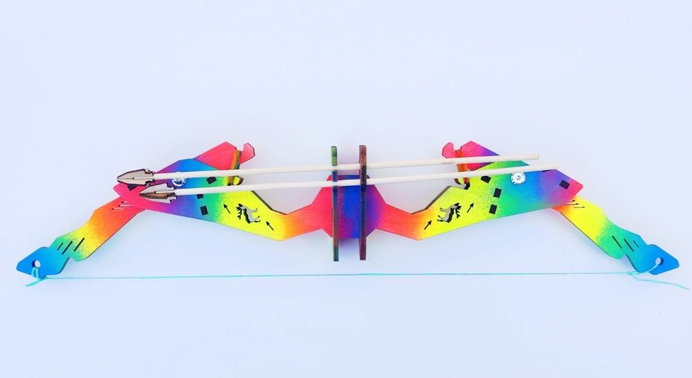 Блочний лук, дерев'яний арбалет, дитяча іграшка,іграшкова зброя