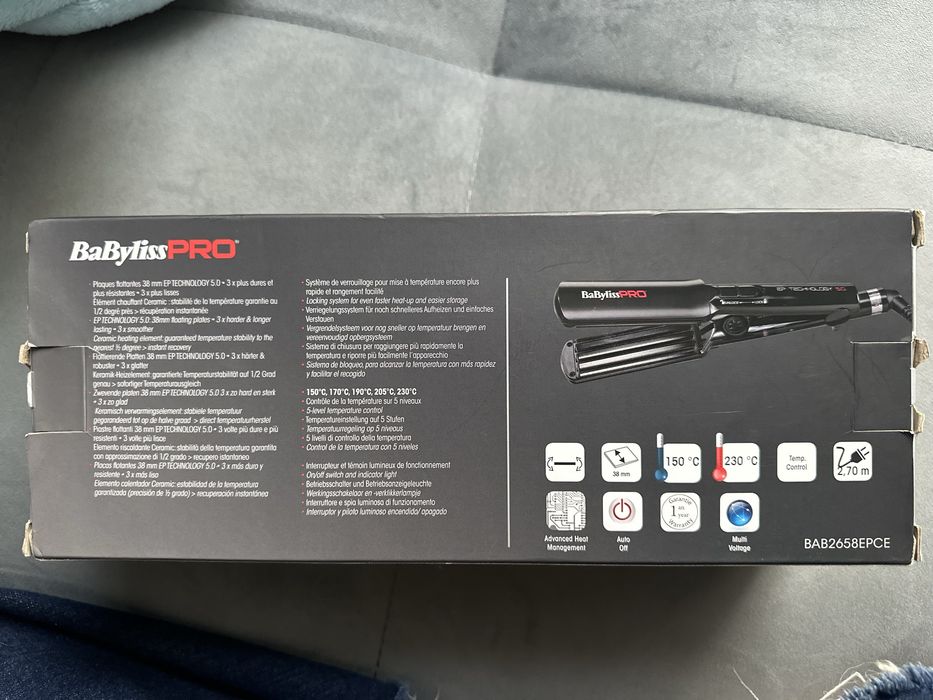 Гафре плойка babyliss PRI CRIMPING IRON 38 мм