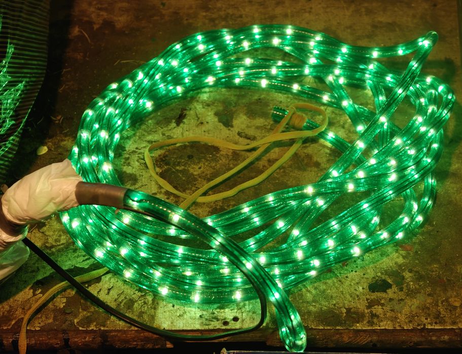 Sprawne lampki świąteczne LED wąż świetlny zielony