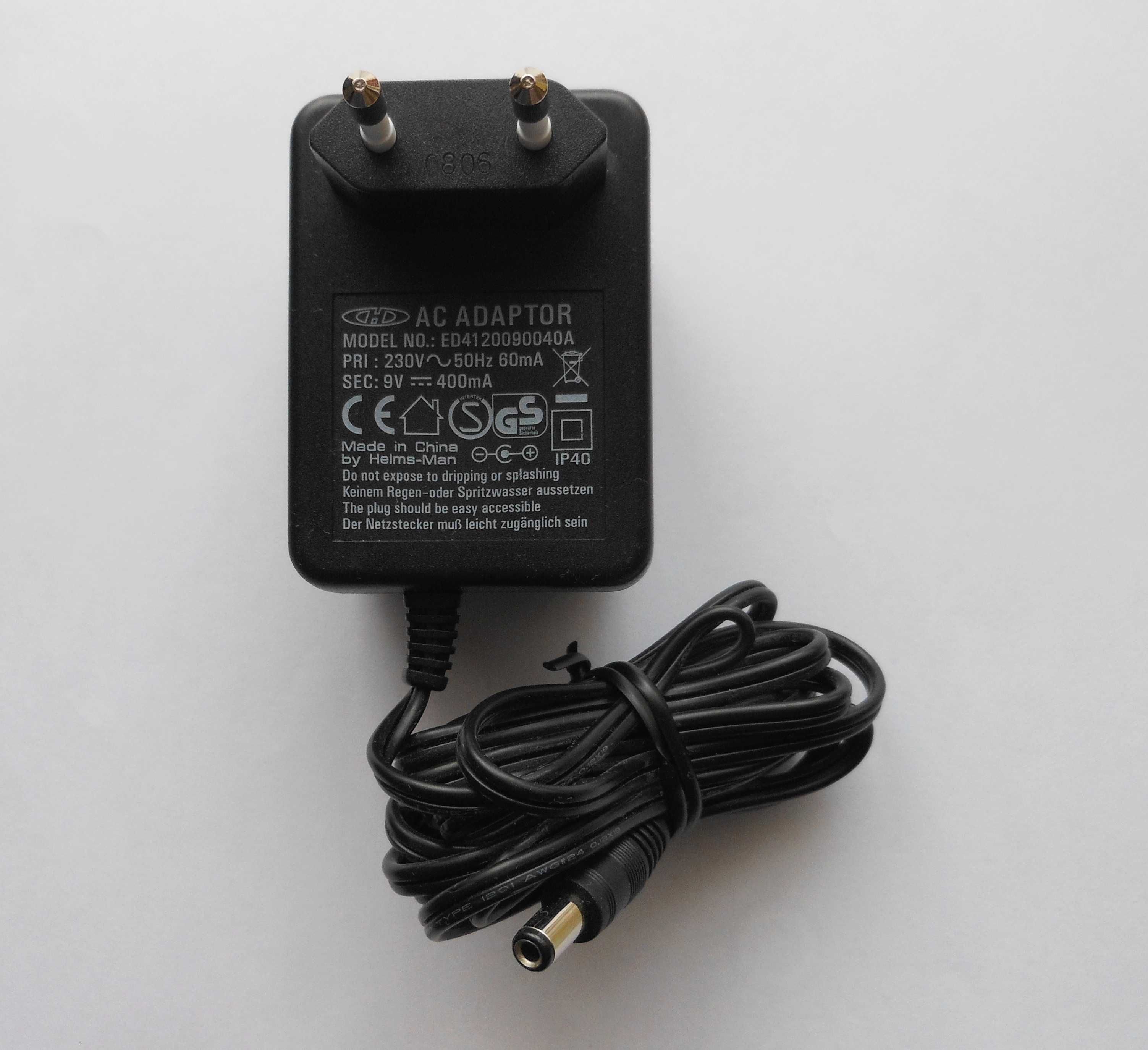 Блок питания 9v- 400ma ED4120090040A helms-man