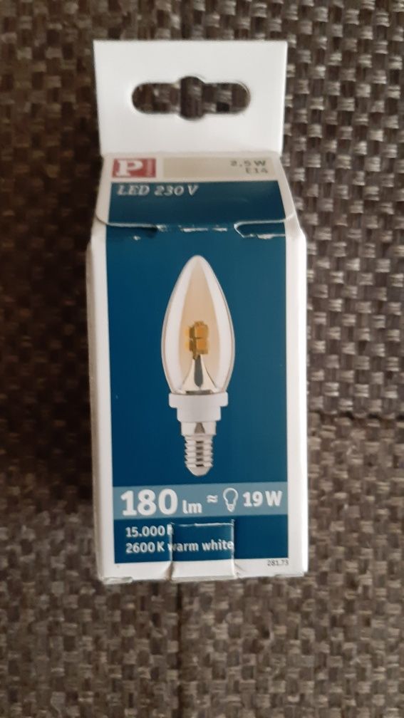 Светодиодная лампа-свеча 2,5 Вт E14, золото 230 В,