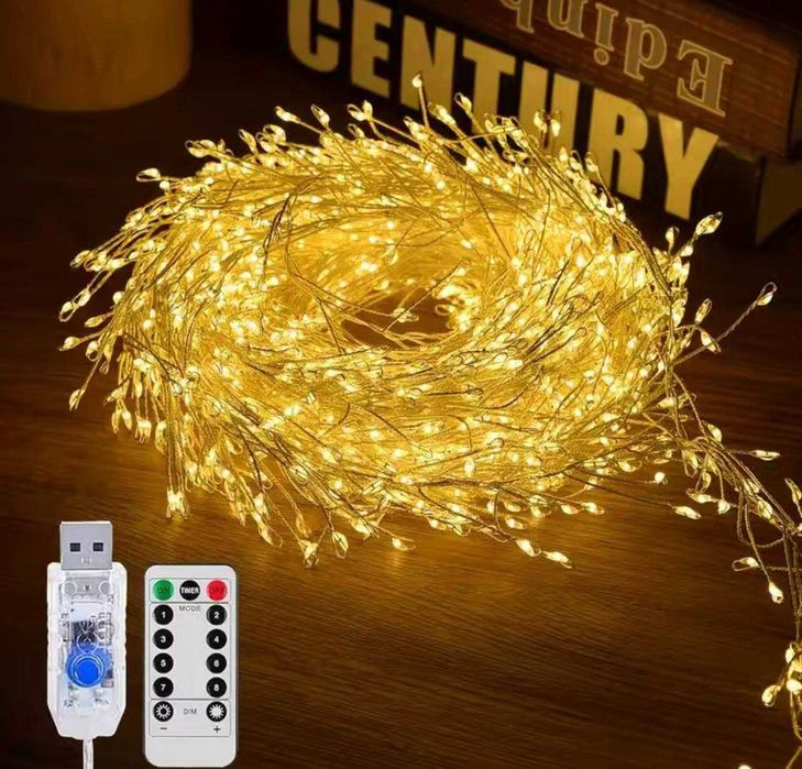 гірлянда “МІШУРА” 50м — 1500 LED, USB + пульт, герлянда