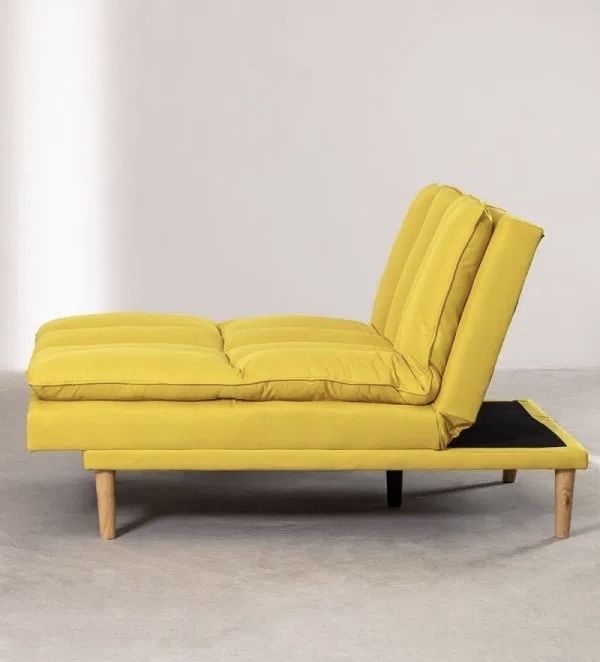 Kanapa sofa rozkładana Birdy żółta z tkaniny Veka DOSTAWA OKAZJA !!!