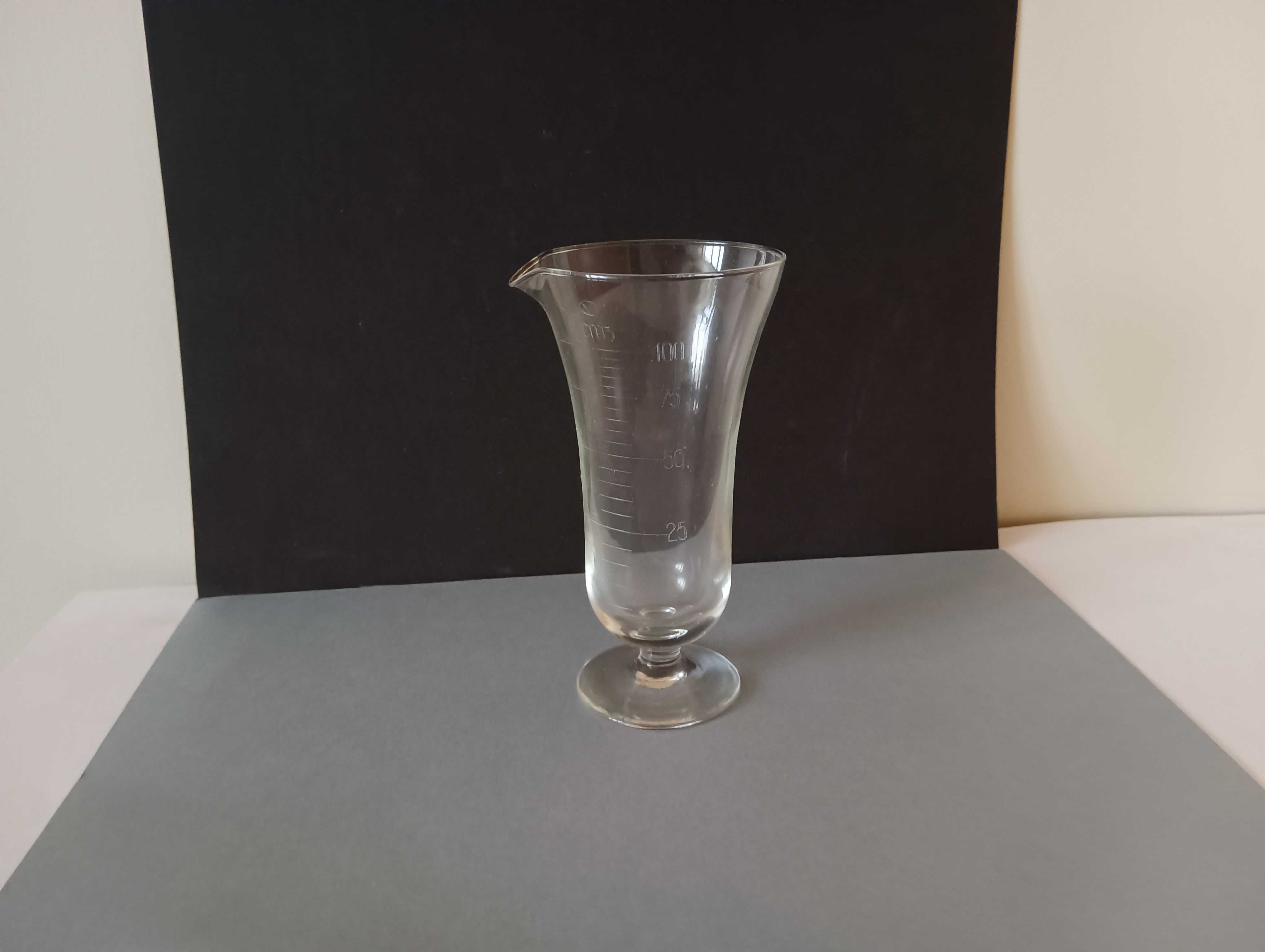 3 Copos de vidro térmico de laboratório da década de 70