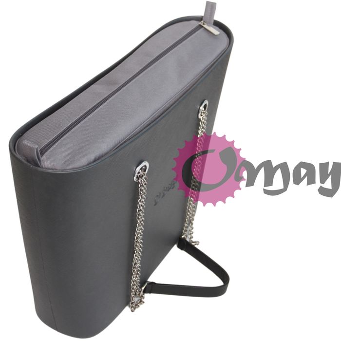 Szary organizer OBAG URBAN Sztywny 2 kieszenie wkład wnętrze VIP OMAY