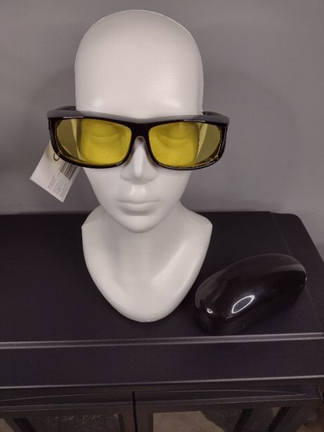 NOWE okulary do jazdy nocą, twarde ETUI gratis, dla kierowców, model 1