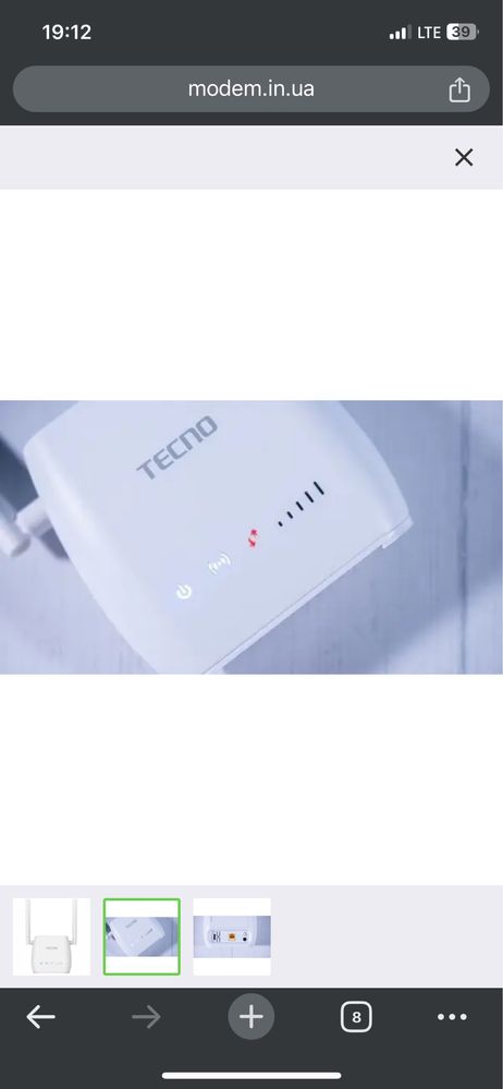 Wifi sim роутер tecno 4g