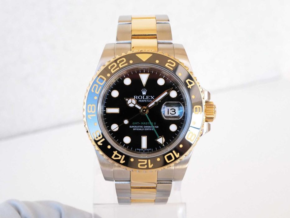 Rolex GMT-Master II  18K Yellow Gold Black Dial
