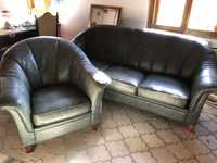 Skórzany komplet sofa fotele skóra