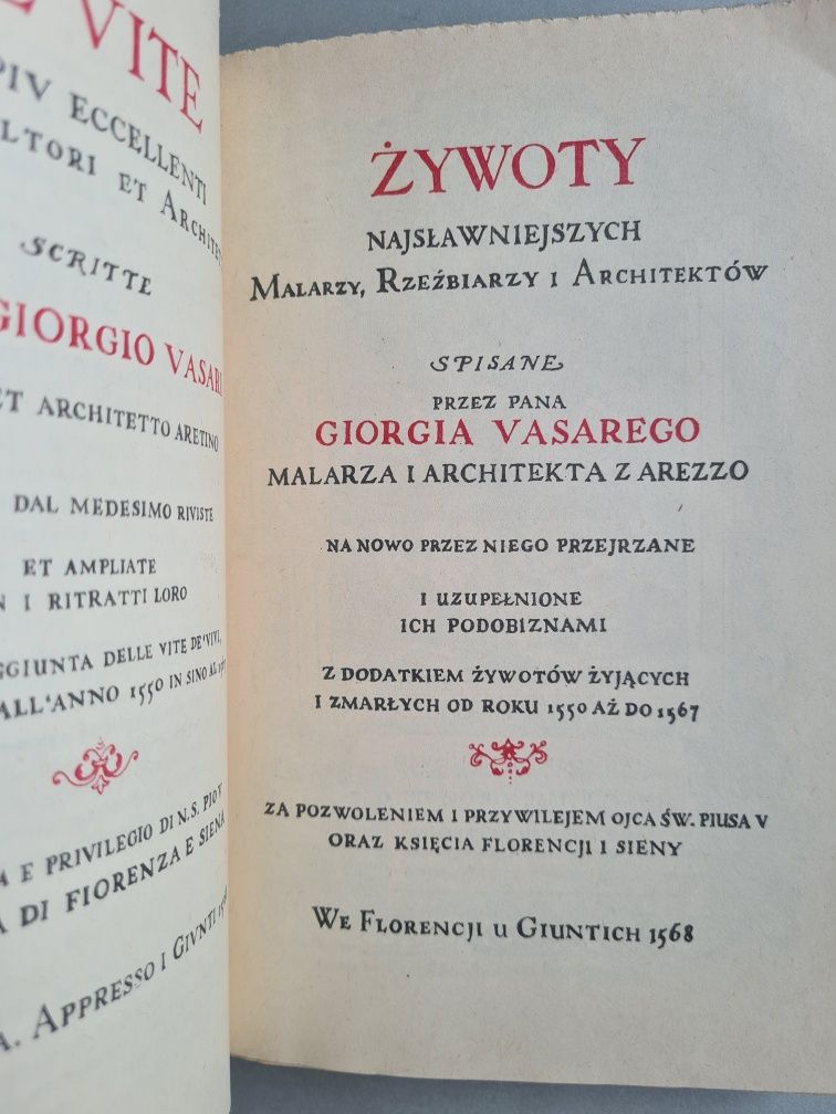 Żywoty najsławniejszych malarzy, rzeźbiarzy i architektów - G.Vasari