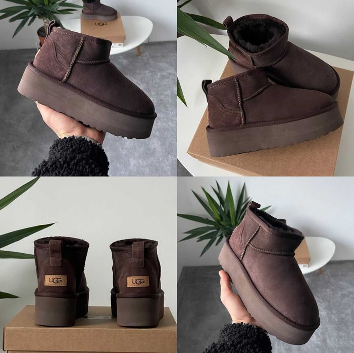 Женские сапоги UGG Classic Ultra Mini Platform Chocolate 36-41 Хит!