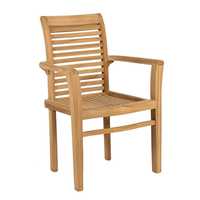 Zestaw 4 krzeseł ogrodowych drewno tekowe