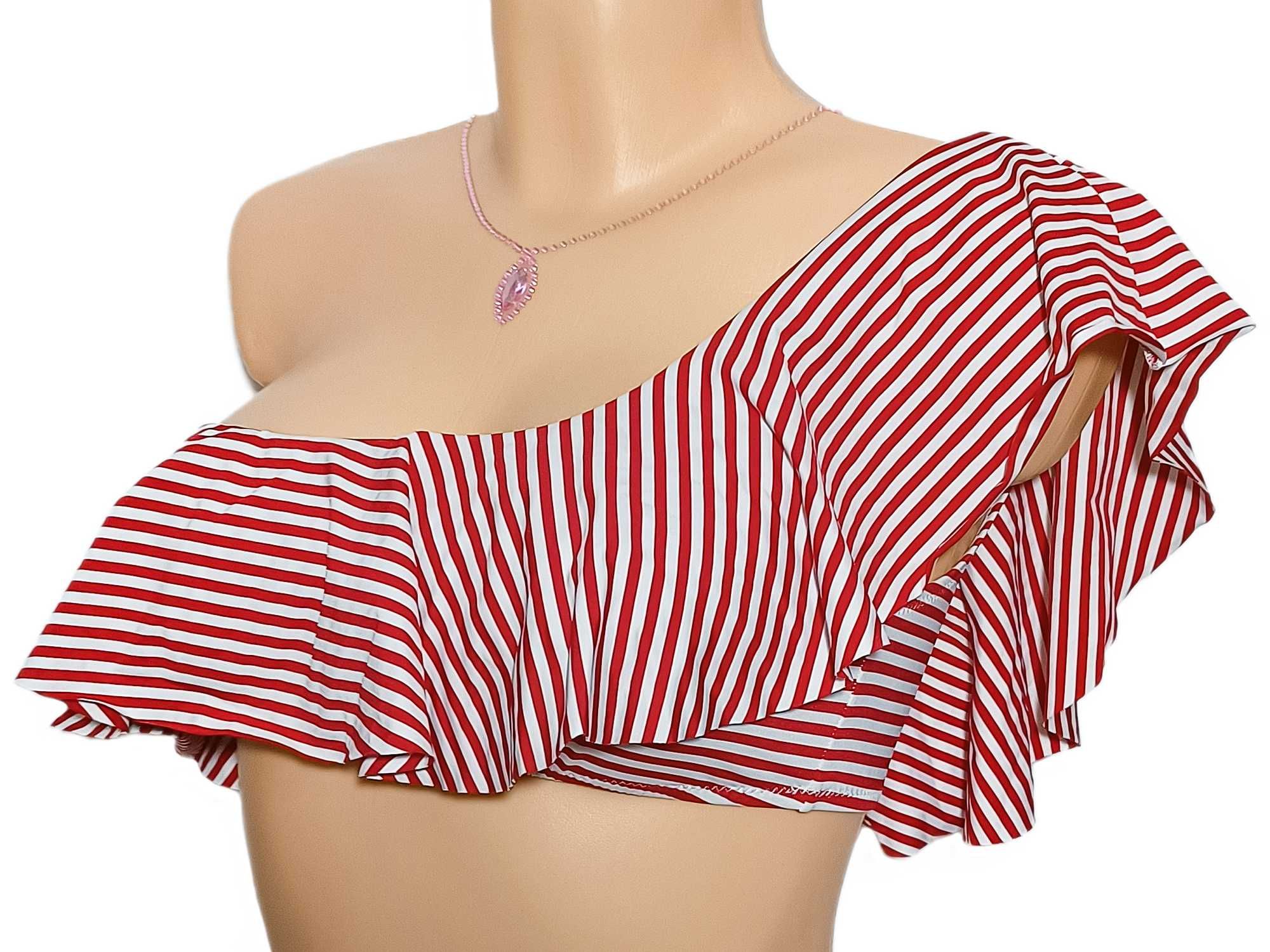 Calzedonia Biustonosz kąpielowy opaska w paski na jedno ramie L/XL