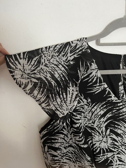 Vestido midi preto e branco Modalfa XL